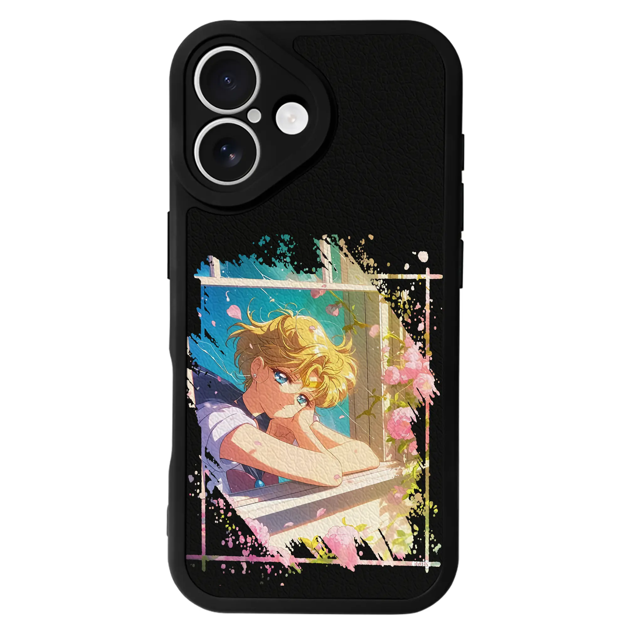 美少女戦士セーラームーン グッズ 天王 はるか - IPhone 16シリーズ対応 ・ シリコンスマホケース ・ レザー調 ・ 高精度フィット ・ 耐衝撃 ・ ワイヤレス充電対応 ・ 精密カット